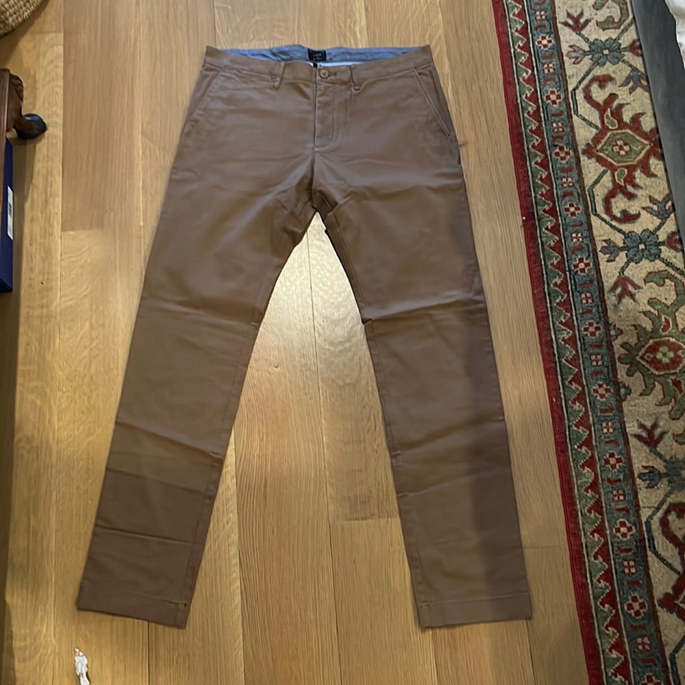 J crew 484 Slim Khaki brown pants 34 x 34